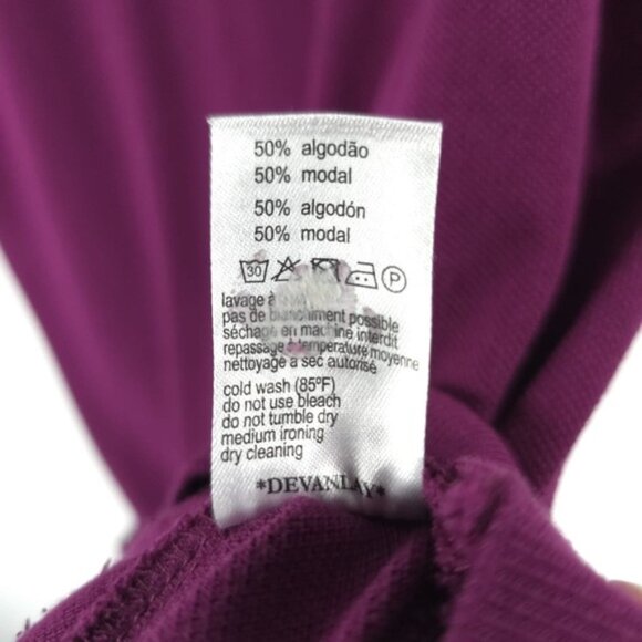 LACOSTE + MALANDRINO Peru Made 🇵🇪 Cowl Nk Short Sleeve Jersey Tunic Dress Sz M - Picture 10 of 11